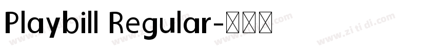 Playbill Regular字体转换